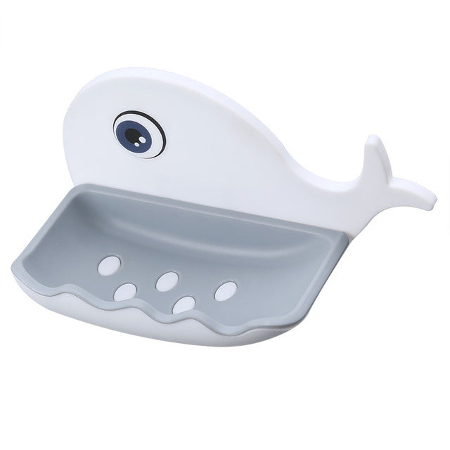 Whale Shape Soap Holder and Sponge Storage Tray