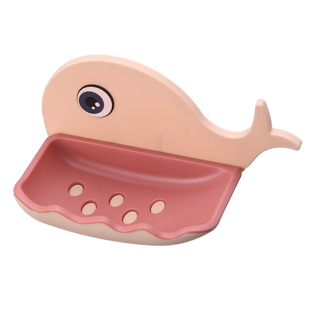 Whale Shape Soap Holder and Sponge Storage Tray