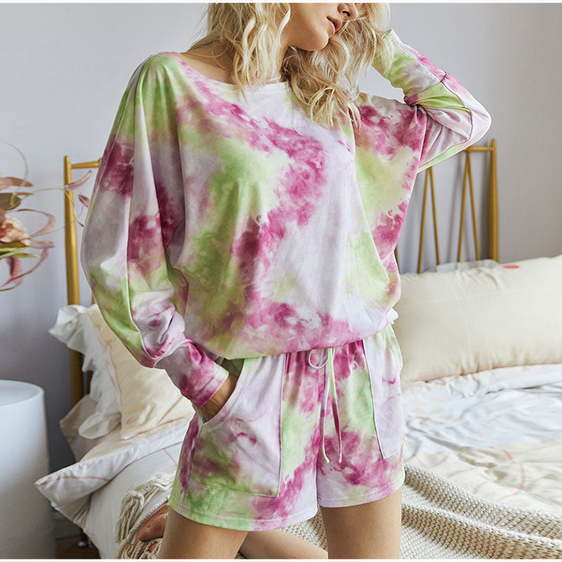 Summer Fashion Tie-Dye Loose Women's Two-Piece Set