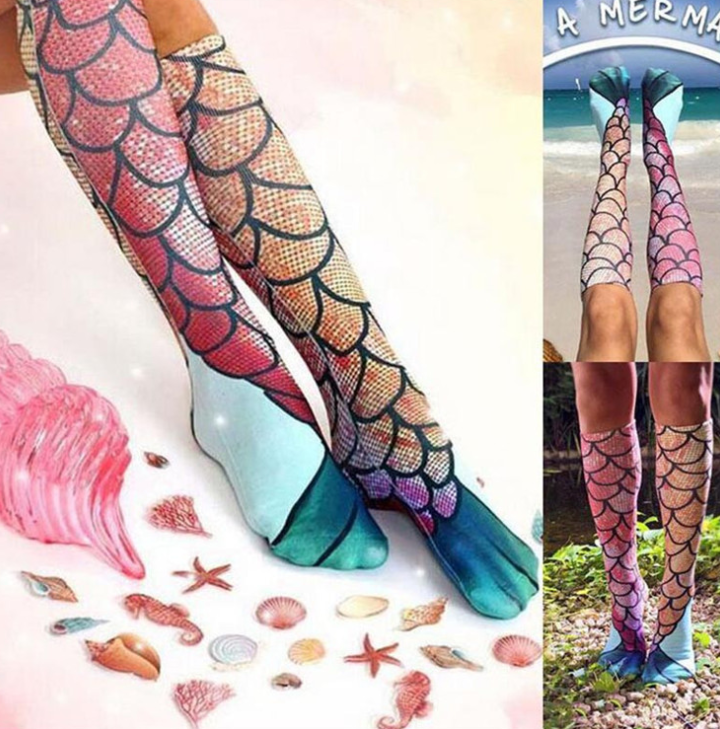 Mermaid Mid-Calf Socks (Pair)