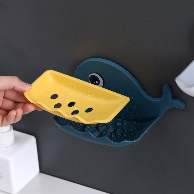 Whale Shape Soap Holder and Sponge Storage Tray