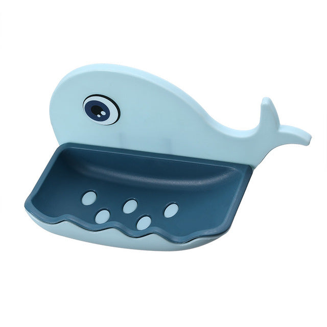 Whale Shape Soap Holder and Sponge Storage Tray