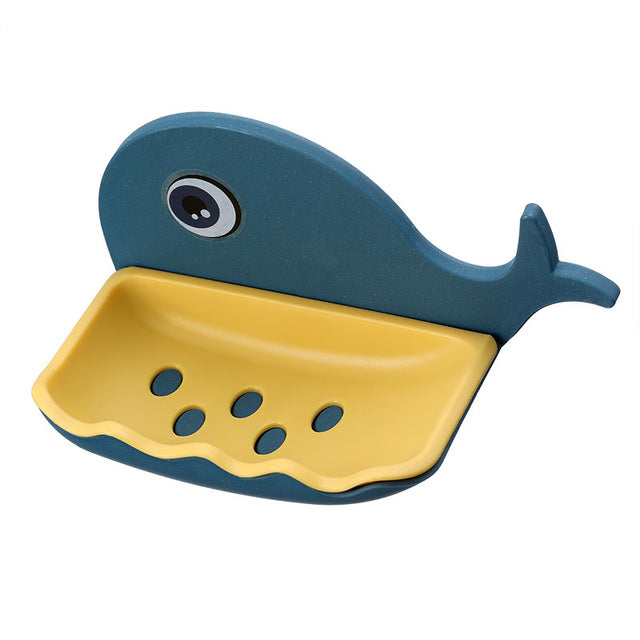 Whale Shape Soap Holder and Sponge Storage Tray