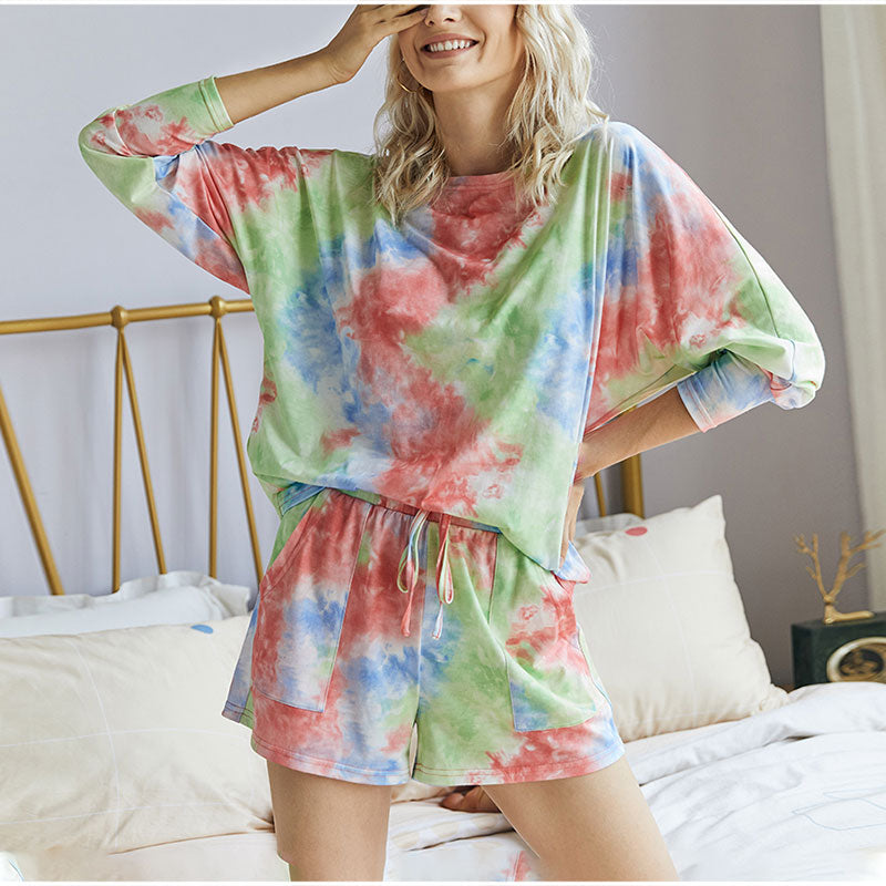 Summer Fashion Tie-Dye Loose Women's Two-Piece Set