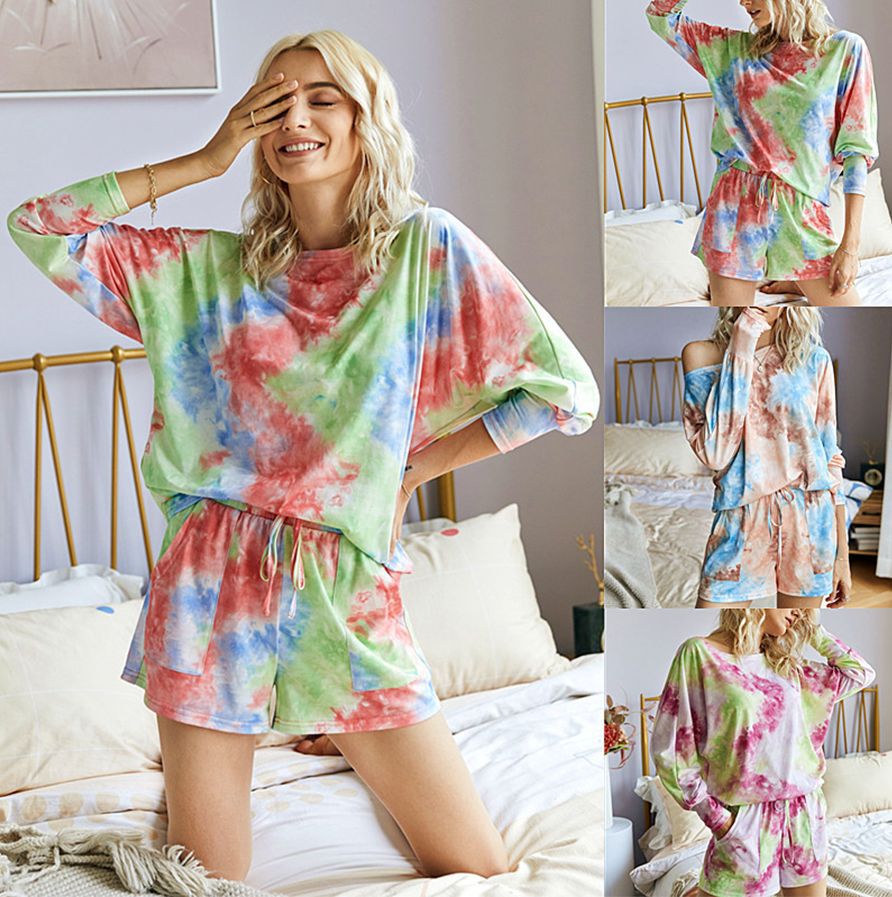 Summer Fashion Tie-Dye Loose Women's Two-Piece Set