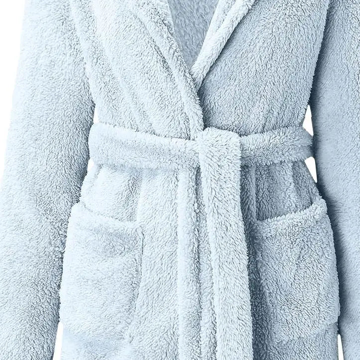Women's Hooded Velour Bathrobe