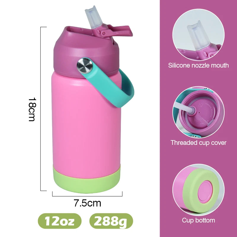 Water Bottle 12oz Stainless Steel Vacuum Insulated BPA Free Tumbler