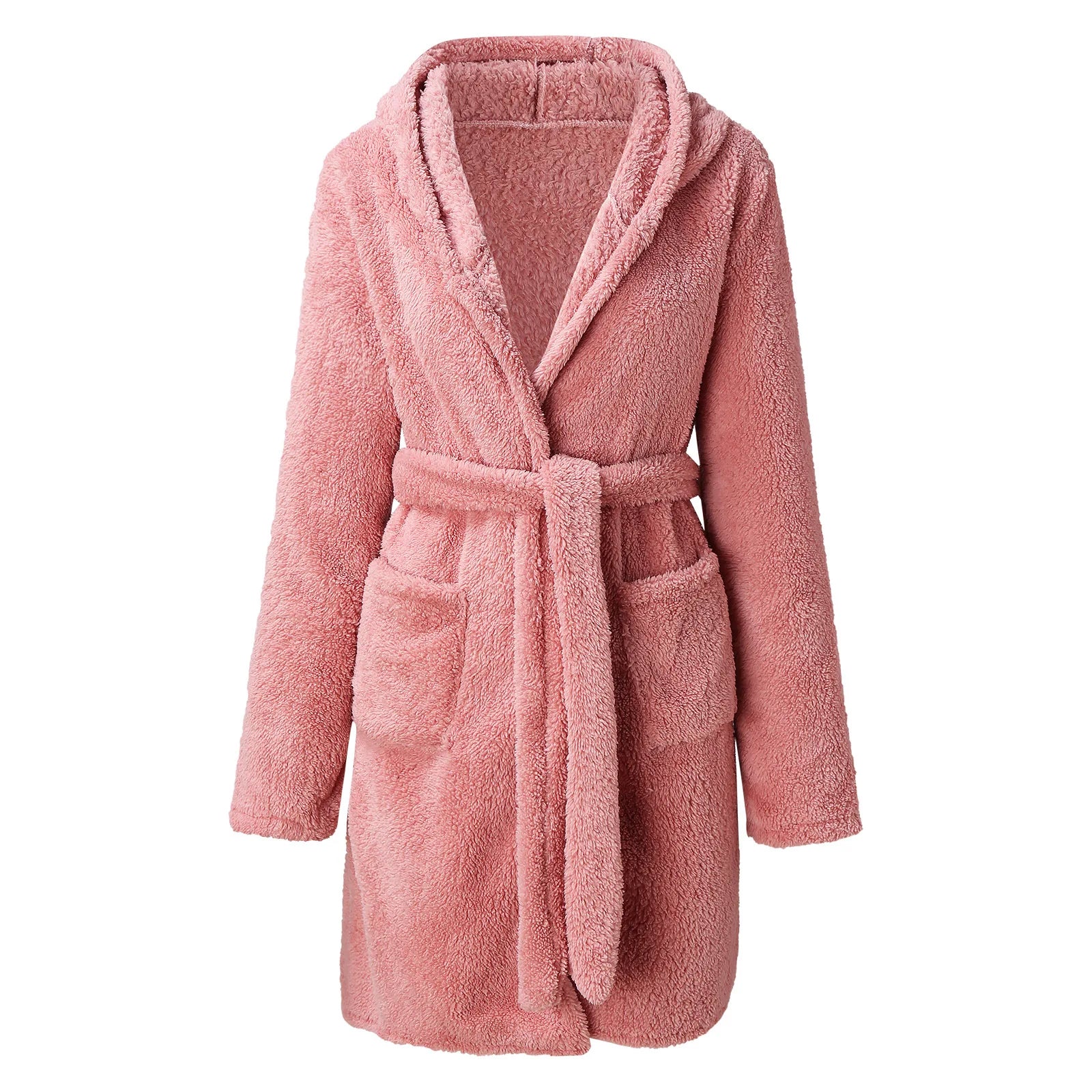 Women's Hooded Velour Bathrobe