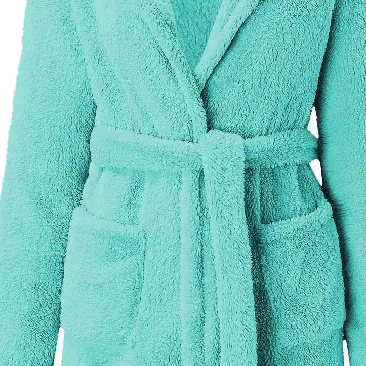 Women's Hooded Velour Bathrobe