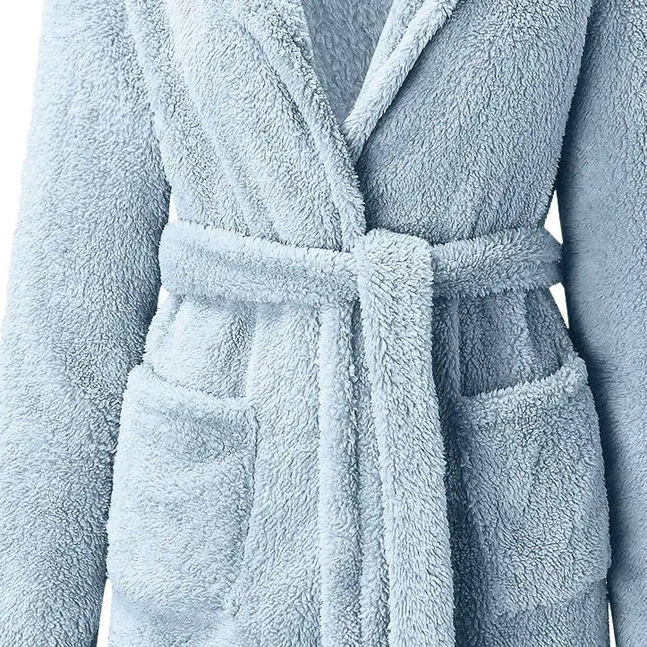 Women's Hooded Velour Bathrobe