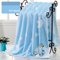 Cotton Skin-Friendly Cartoon Printed Towel 1Pc Cute Absorbent Bath Towel for Adults Kids Quick Drying Spa Fitness Sweat Towels