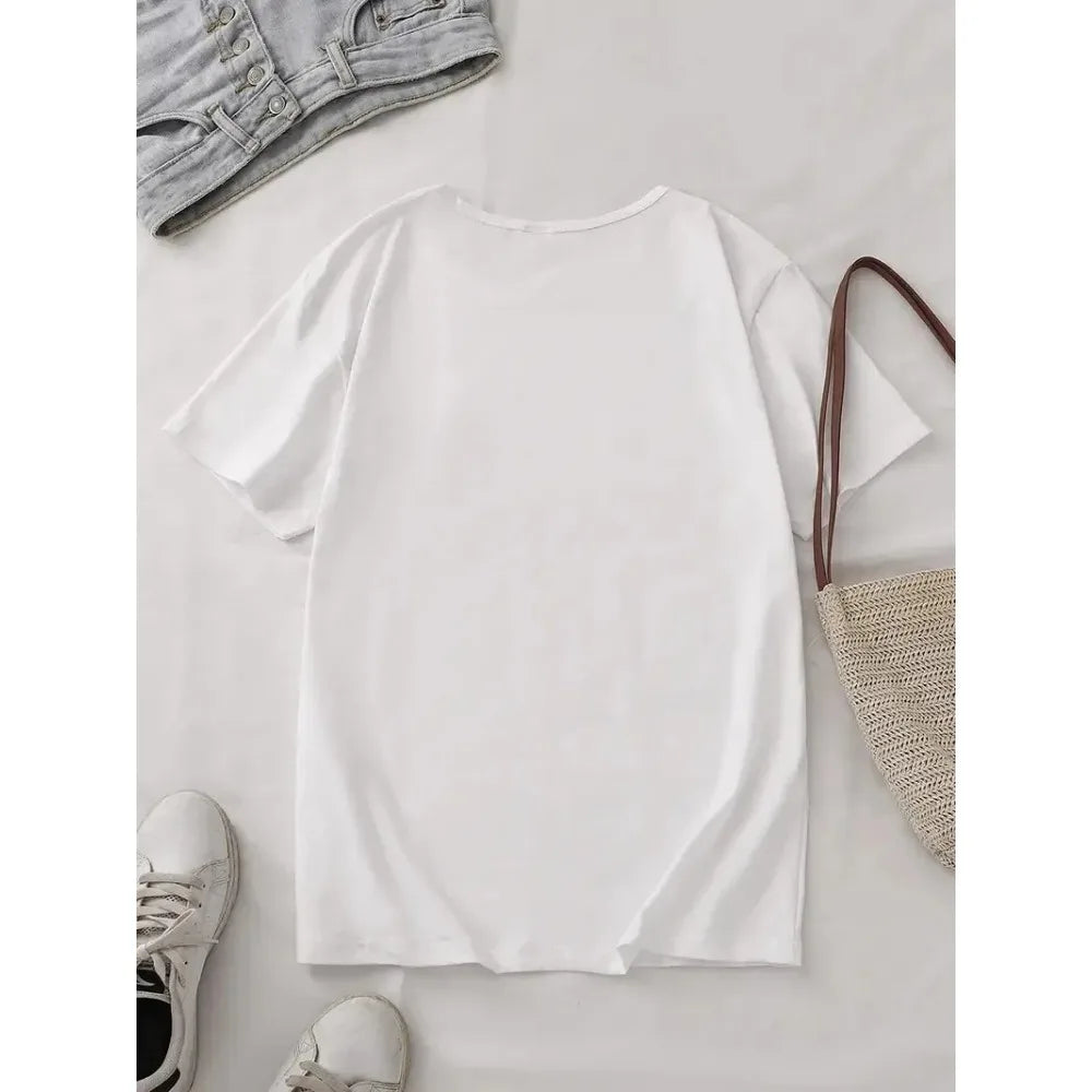 Inspirational "Every Little Thing Is Gonna Be Alright" Women's T-Shirt, Cute Multicolor Birds & Sun Design, Short Sleeve Tee