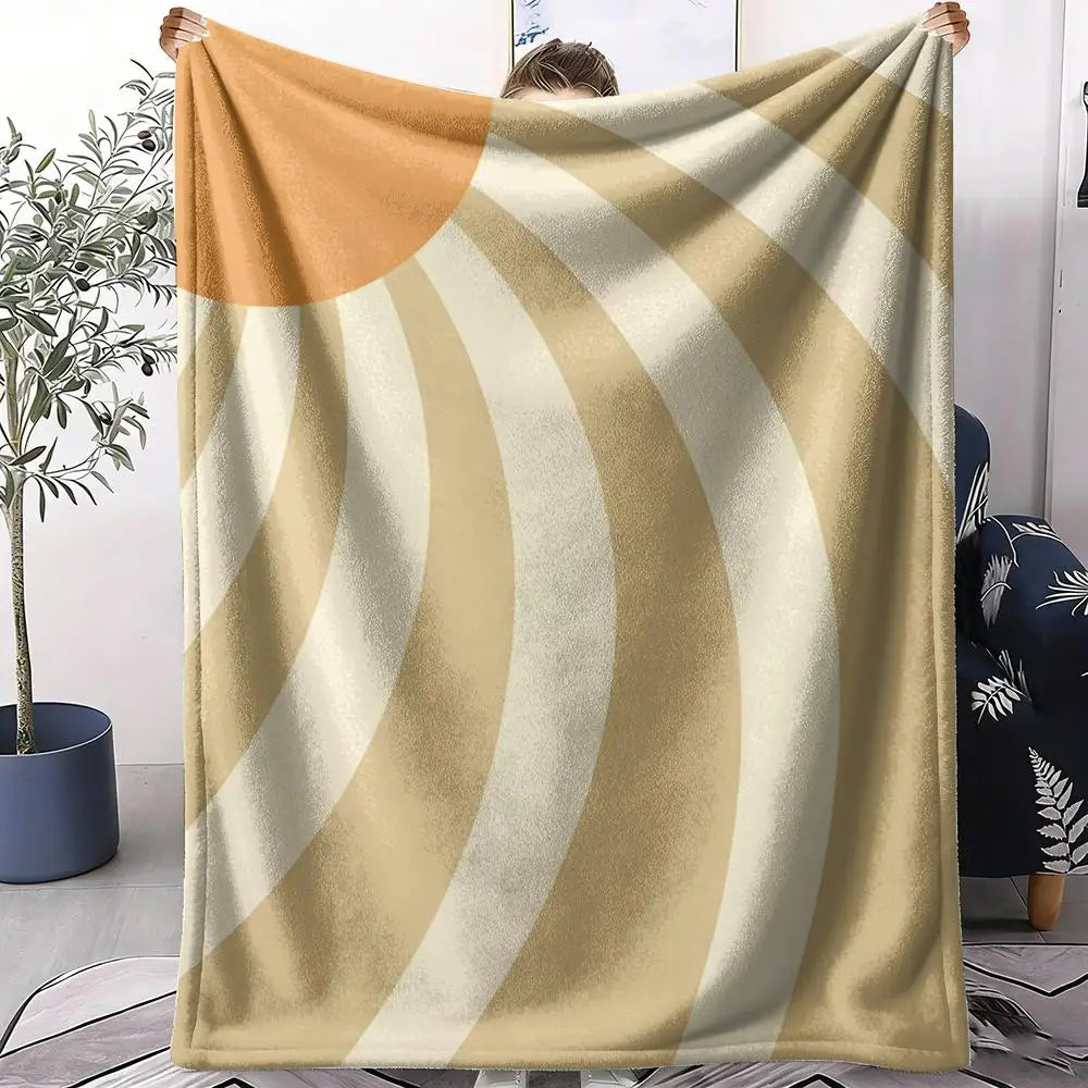 Abstract Sunny Throw Soft Flannel AC Blanket Lightweight Summer Nap Throw Cozy  Blanket for Sofa Bed Travel Home