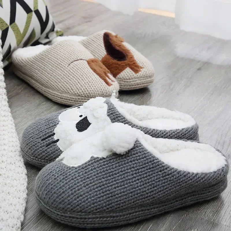 Women's Cartoon Animal Indoor Slippers — Cozy Non-Slip House Shoes