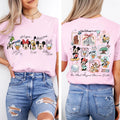 Castle Stamp Graphic Tee Cute Animal Signature Top