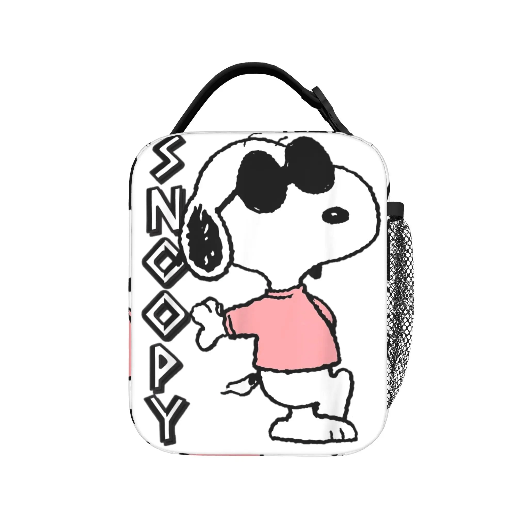 Snoopy Woodstock Riding Bike Insulated Lunch Bag Cooler Bag Reusable,Meal Container Cartoon Lunch Box Tote Food Bag Outdoor