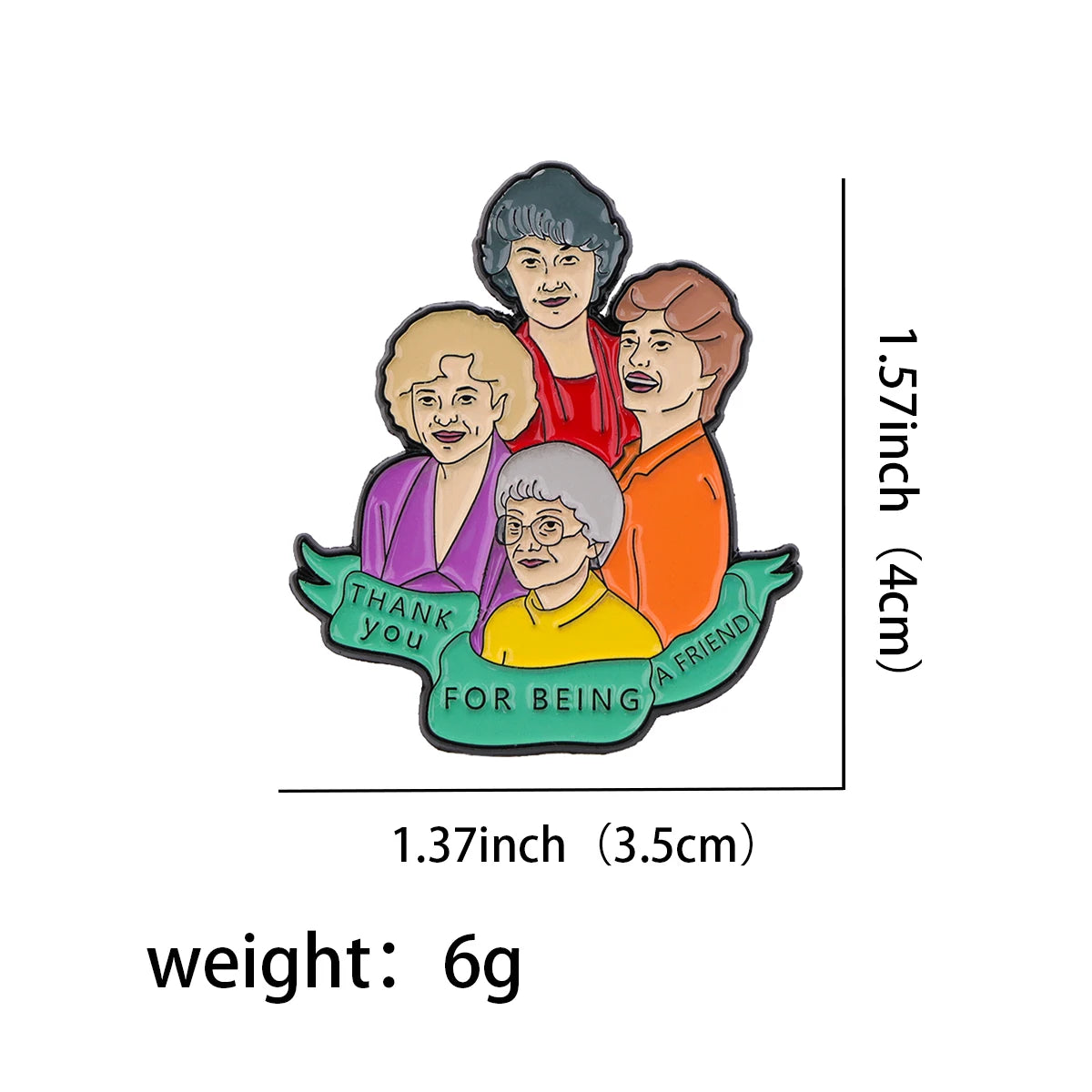 Cartoon The Golden Girls Cute Enamel Pins Elephant Brooches For Clothing Backpack Lapel Badges Fashion Jewelry Accessories Gifts