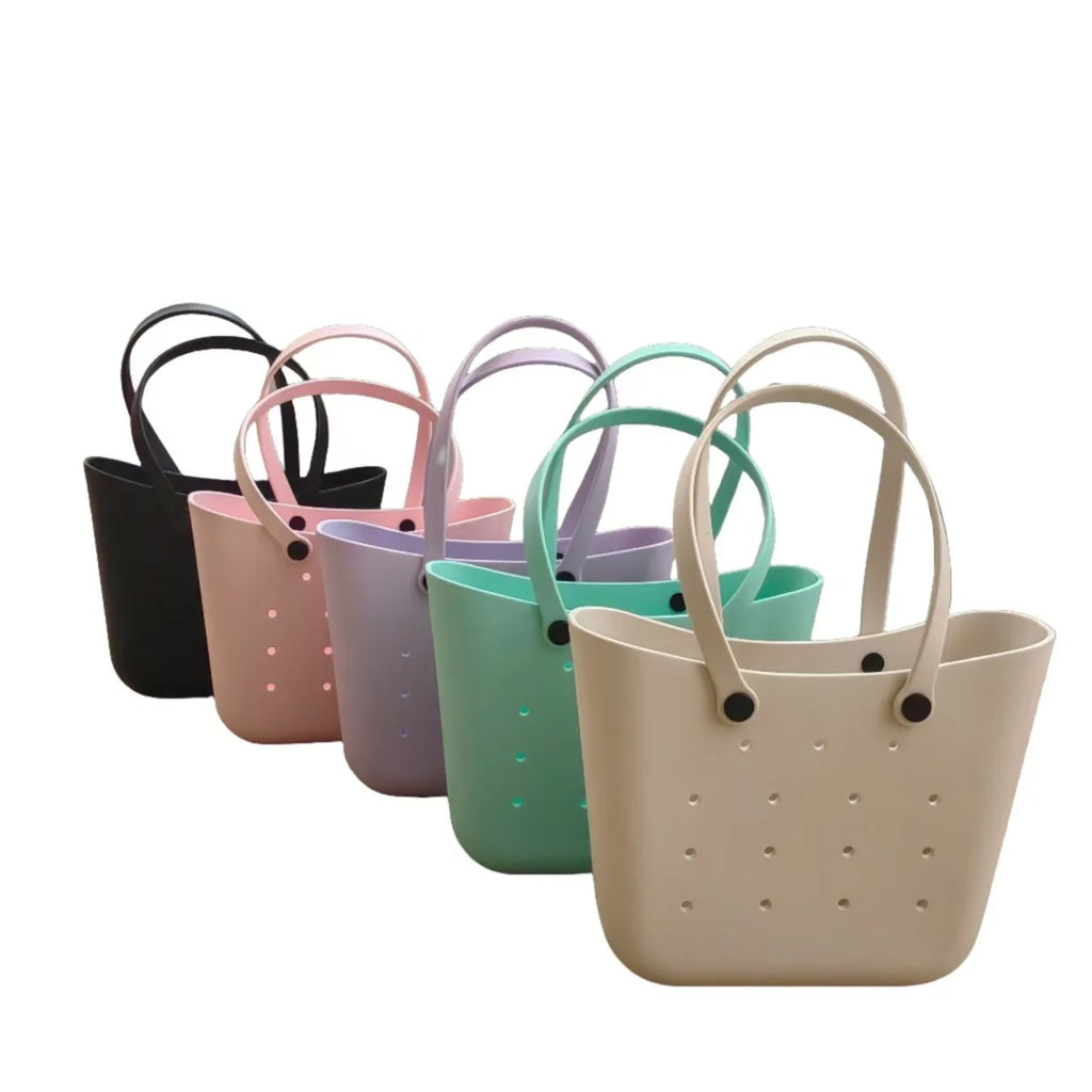 1PCS New Trend EVA Plastic Molded Beach Bag, Fashion Women Hand Shopping Good Helper, Multi-functional Makeup Storage