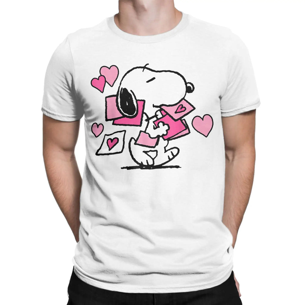 Print Snoopy Since 1958  T Shirt Cotton Short Sleeve  Round Neck