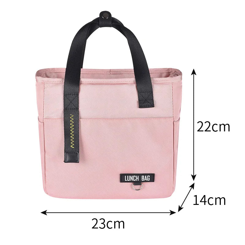 Fashionable Student Lunch Box Bag, Office Worker Lunch Box Handbag, Outdoor Insulation Bag, Fresh-keeping Ice Bag, Bento Bag