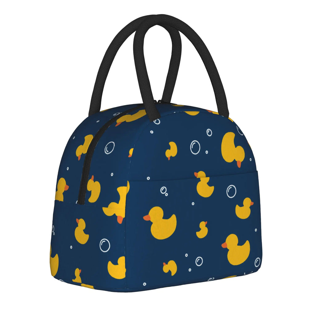 Cartoon Yellow Duck Pattern  Insulated Lunch Bags Thermal Bag Lunch Container  Leakproof Lunch Box Tote Food Storage Bags