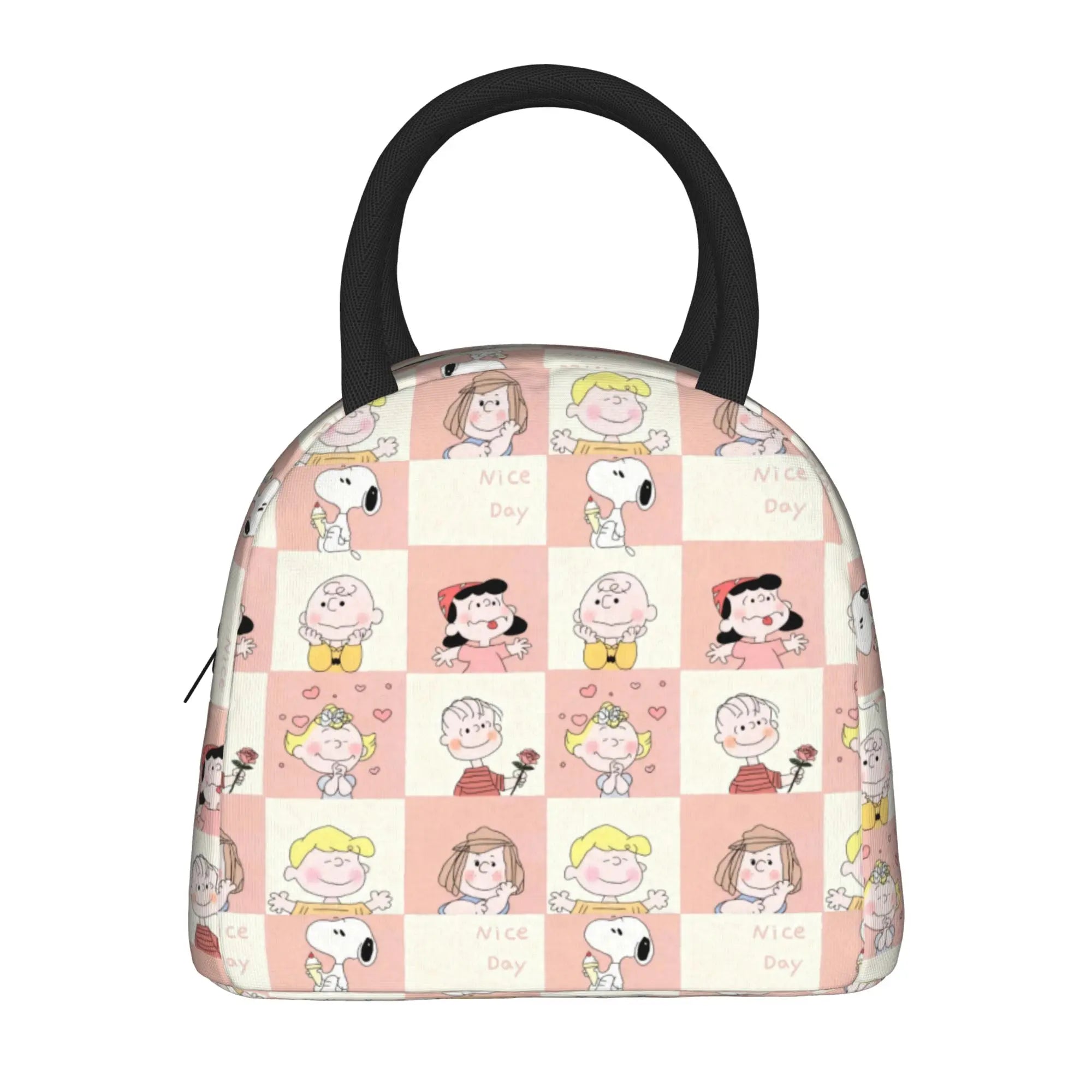 Snoopy Ice Cream Insulated Lunch Bag Cooler Bag Lunch Container Cartoon Leakproof Tote Lunch Box for Men Women Work  Picnic