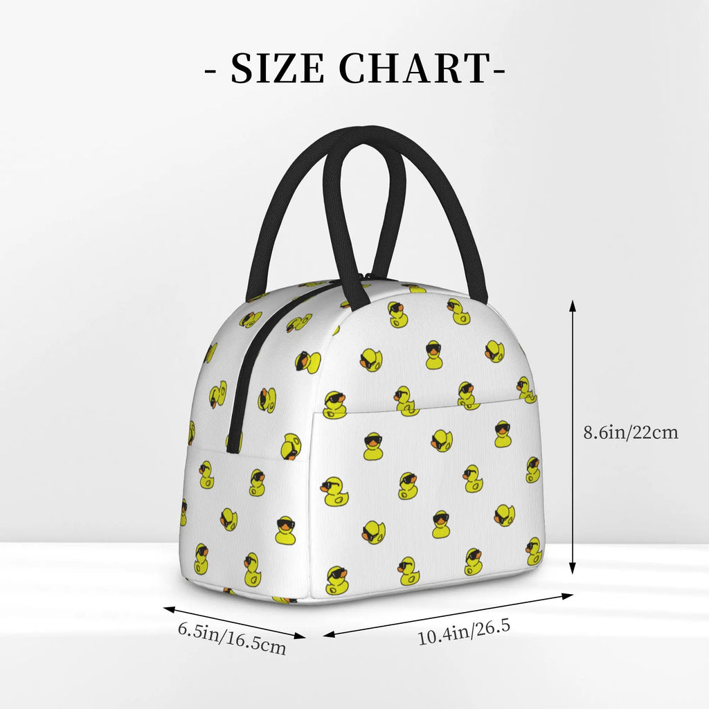Cartoon Yellow Duck Pattern  Insulated Lunch Bags Thermal Bag Lunch Container  Leakproof Lunch Box Tote Food Storage Bags