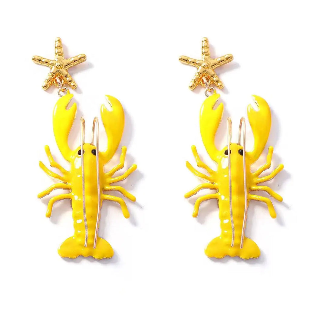 Colorful Round Bead Alloy Lobster Pendant Necklace Vacation Style for Women