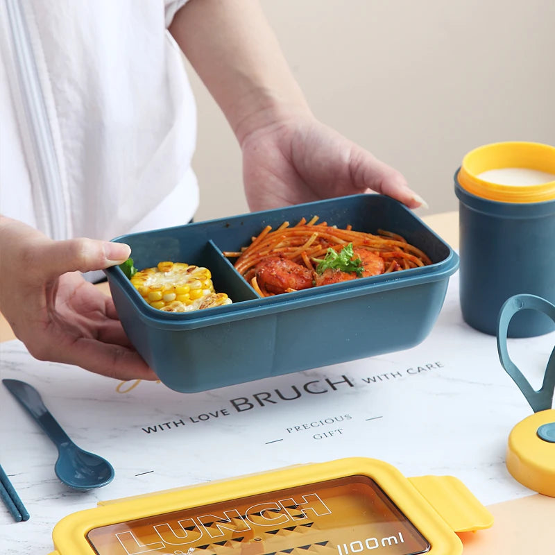 1pc Cute Lunch Box School Outdoor Camping Picnic Food Container