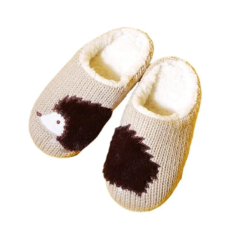 Women's Cartoon Animal Indoor Slippers — Cozy Non-Slip House Shoes
