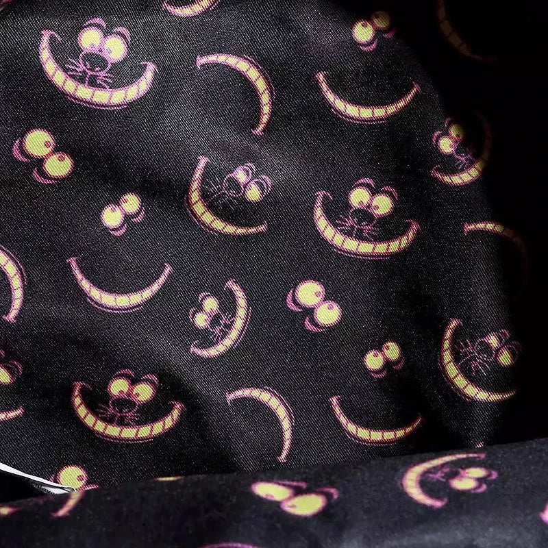 Loungefly Alice in Wonderland Cheshire Cat Mini Backpack Wallet Snap Flap Bifold and Backpack