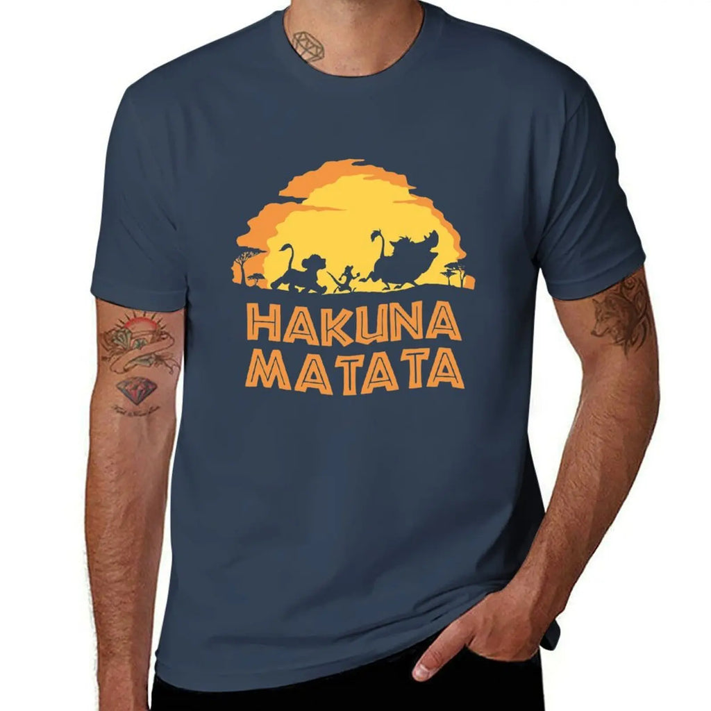 Fourha Hakuna Cartoon T-Shirt Christmas Theme Tee Top
