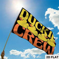 2D FLAT 1pc, Funny Print Pattern Flag Banner Wth Yellow Ducks Black Background Polyester Material, for Birthday Parties, Wedding