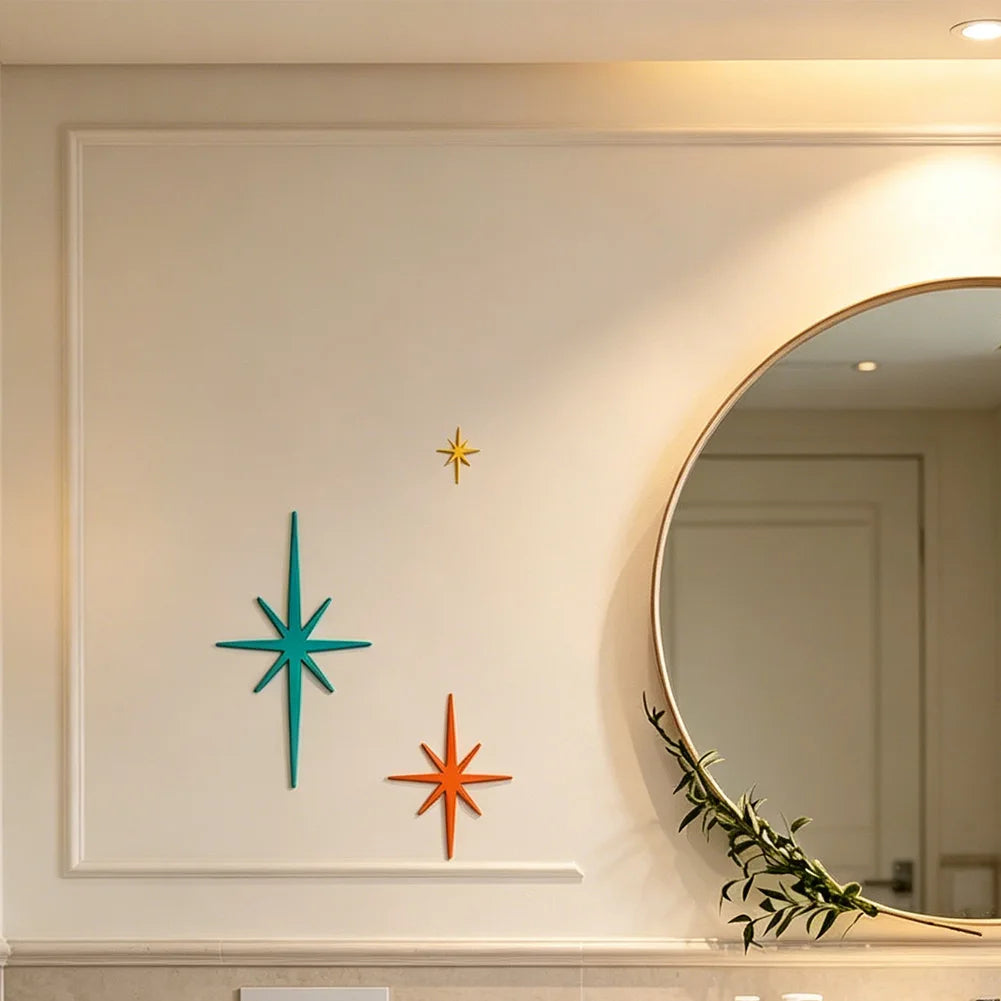Metal Star Cutout Wall Decoration for Exterior and Interior Applications Such as Yard Fence Deck Wall and Living Space