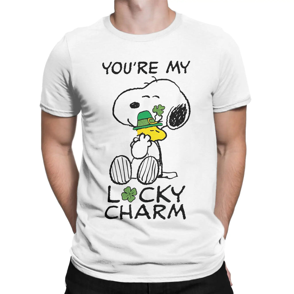 Print Snoopy Since 1958  T Shirt Cotton Short Sleeve  Round Neck
