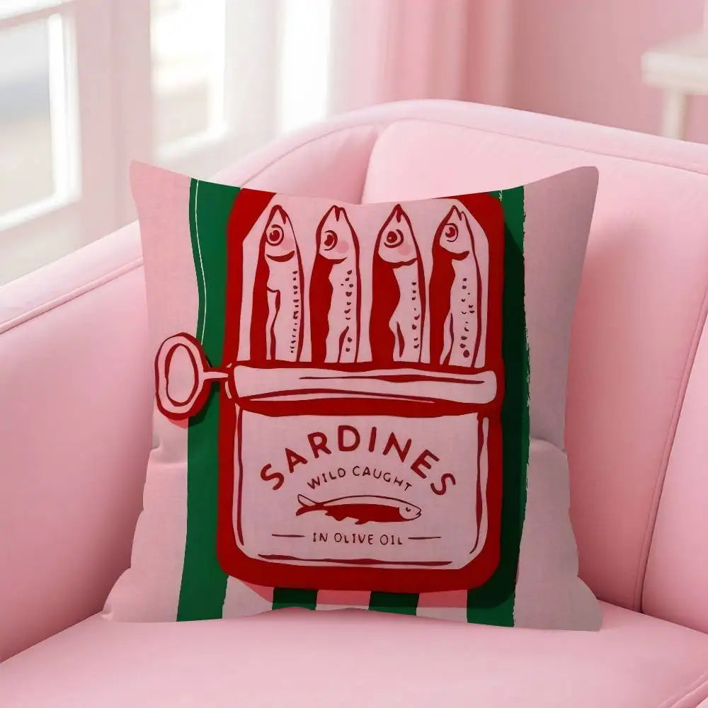 Sardine Can Decorative Pillow Cover