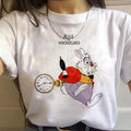 2026 NEW Printed T-shirt featuring Alice in Wonderland