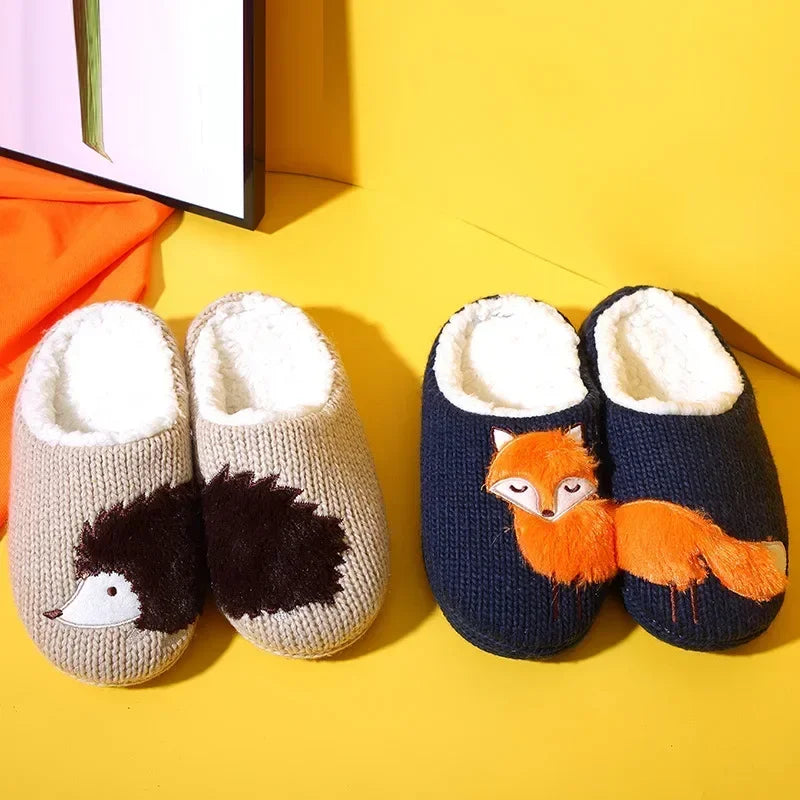 Women's Cartoon Animal Indoor Slippers — Cozy Non-Slip House Shoes