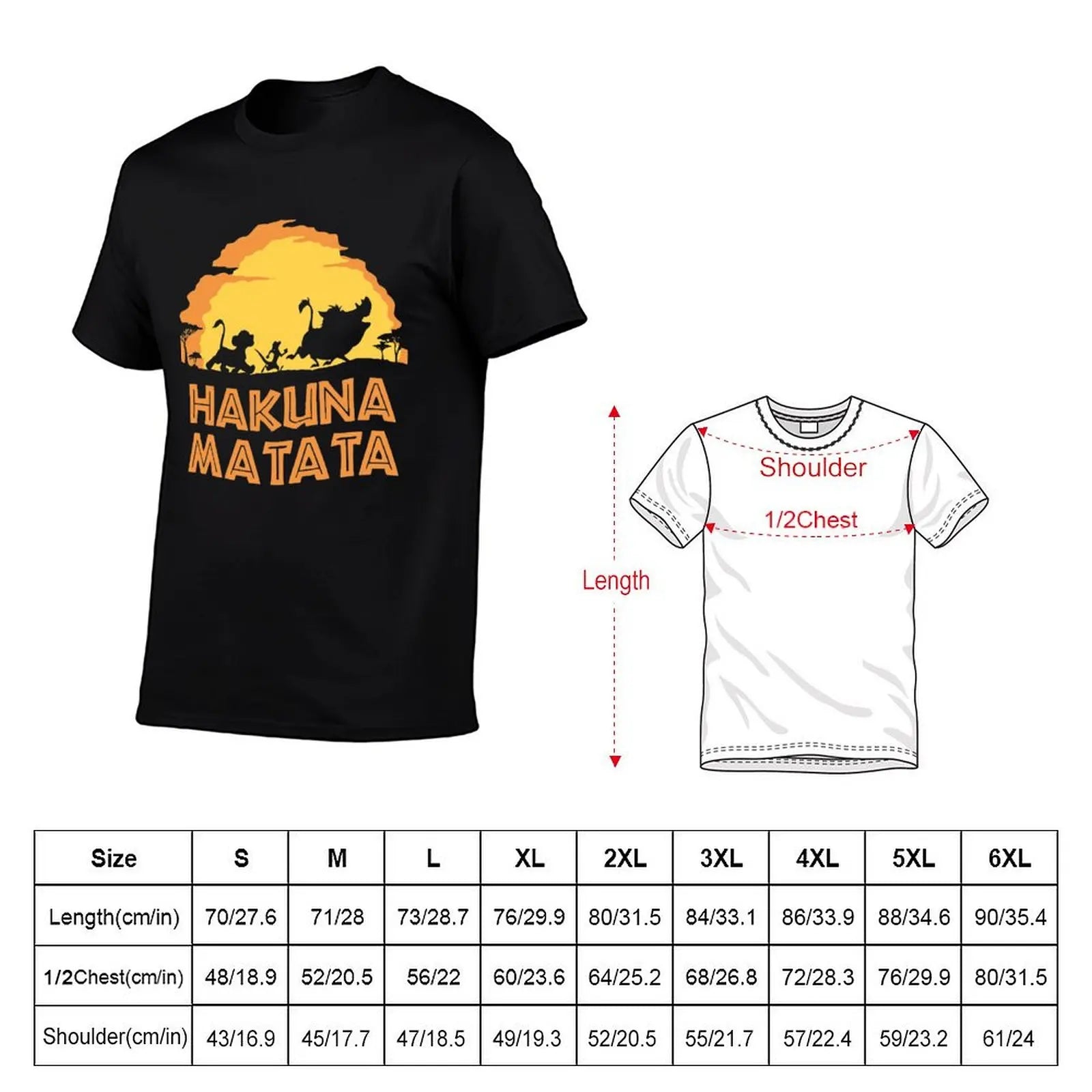 Fourha Hakuna Cartoon T-Shirt Christmas Theme Tee Top