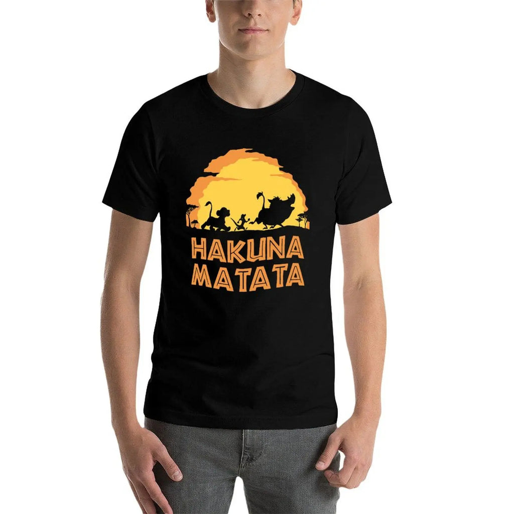 Fourha Hakuna Cartoon T-Shirt Christmas Theme Tee Top