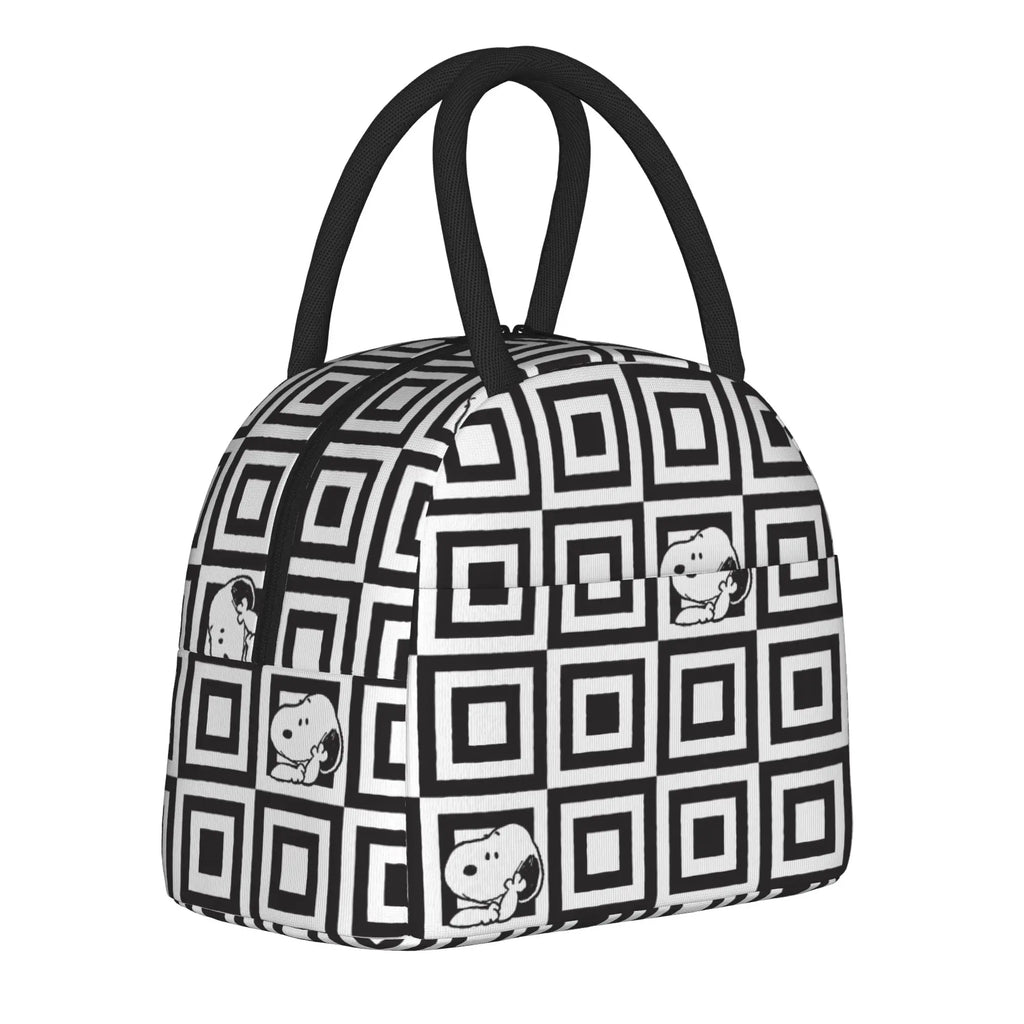 S-Dog-Snoopies Cartoon  Insulated Lunch Bag Cooler Bag Lunch Container  Leakproof Lunch Box Tote for Men Women Office  Picnic