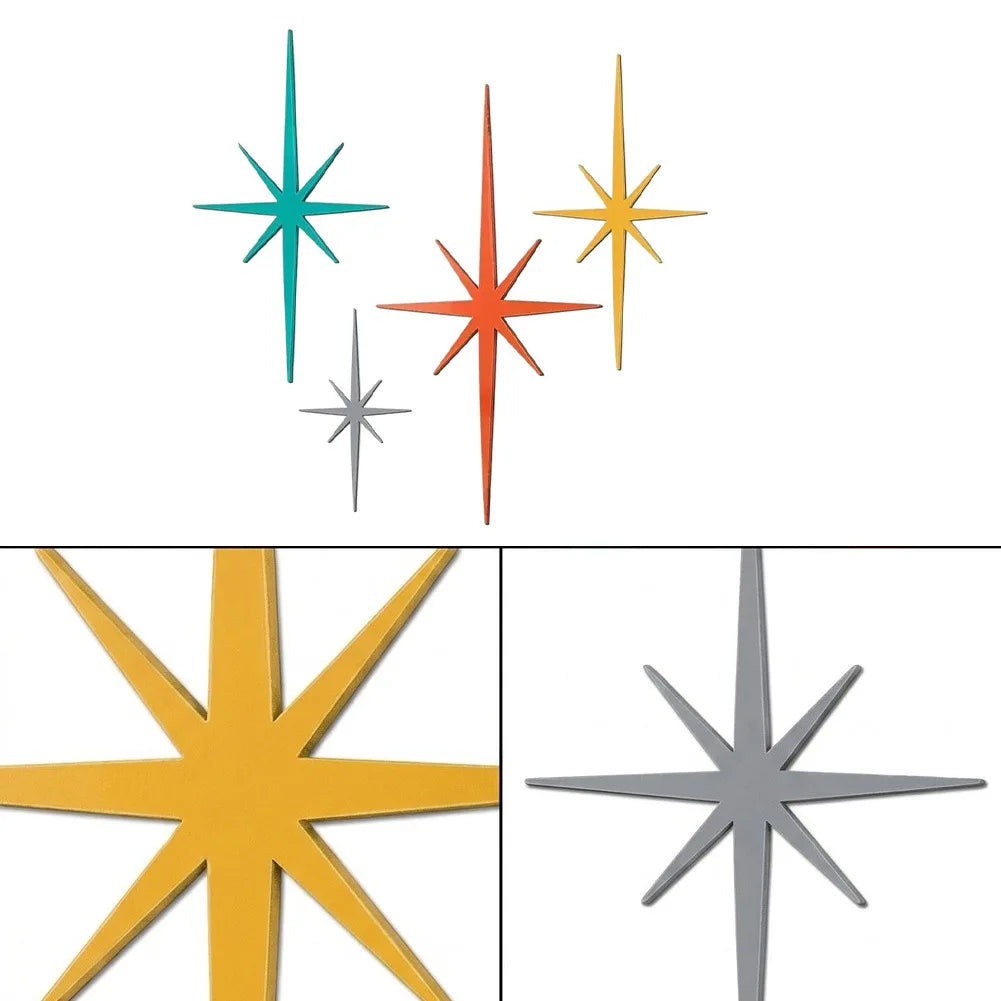 Metal Star Cutout Wall Decoration for Exterior and Interior Applications Such as Yard Fence Deck Wall and Living Space