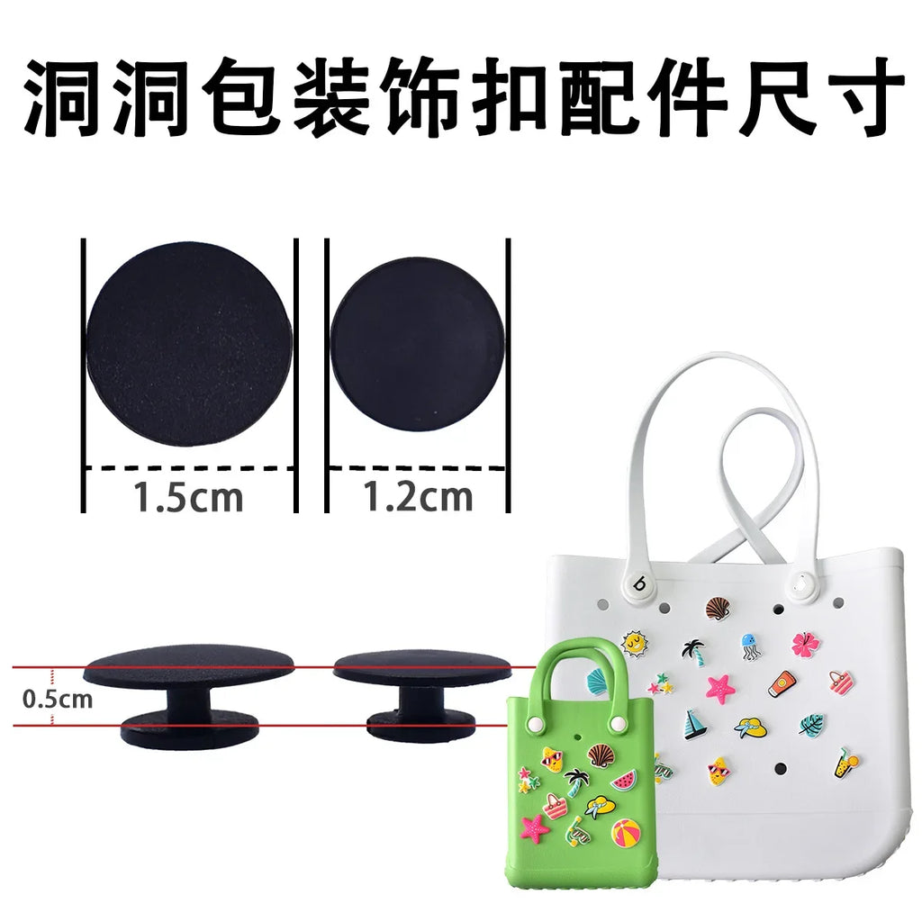 new summer EVA big size beach bag buckle charms decorations accessories for bogg totes bag woman DIY gift travel pendant