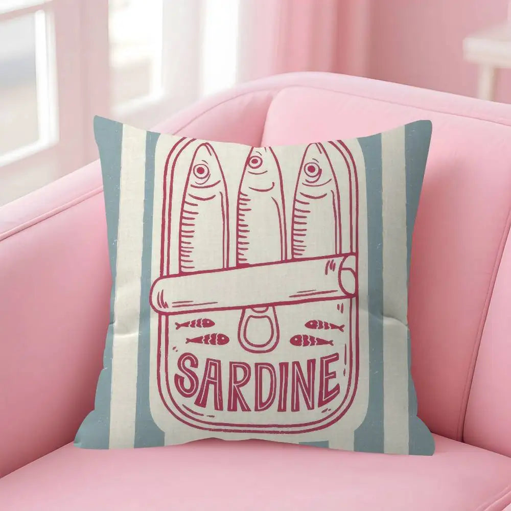 Sardine Can Decorative Pillow Cover