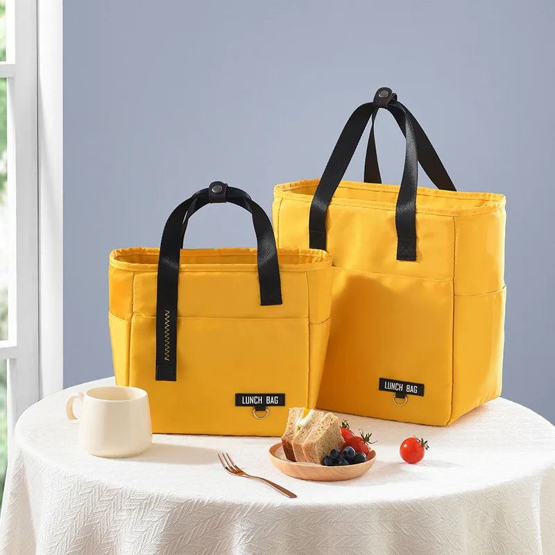 Fashionable Student Lunch Box Bag, Office Worker Lunch Box Handbag, Outdoor Insulation Bag, Fresh-keeping Ice Bag, Bento Bag