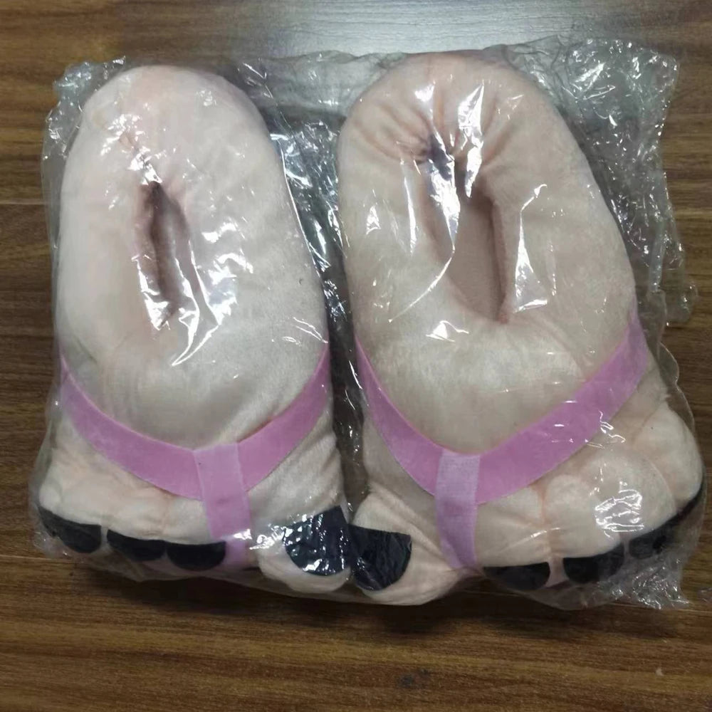 3D Yellow Duck Plush Slippers — Cozy Fuzzy Indoor House Shoes