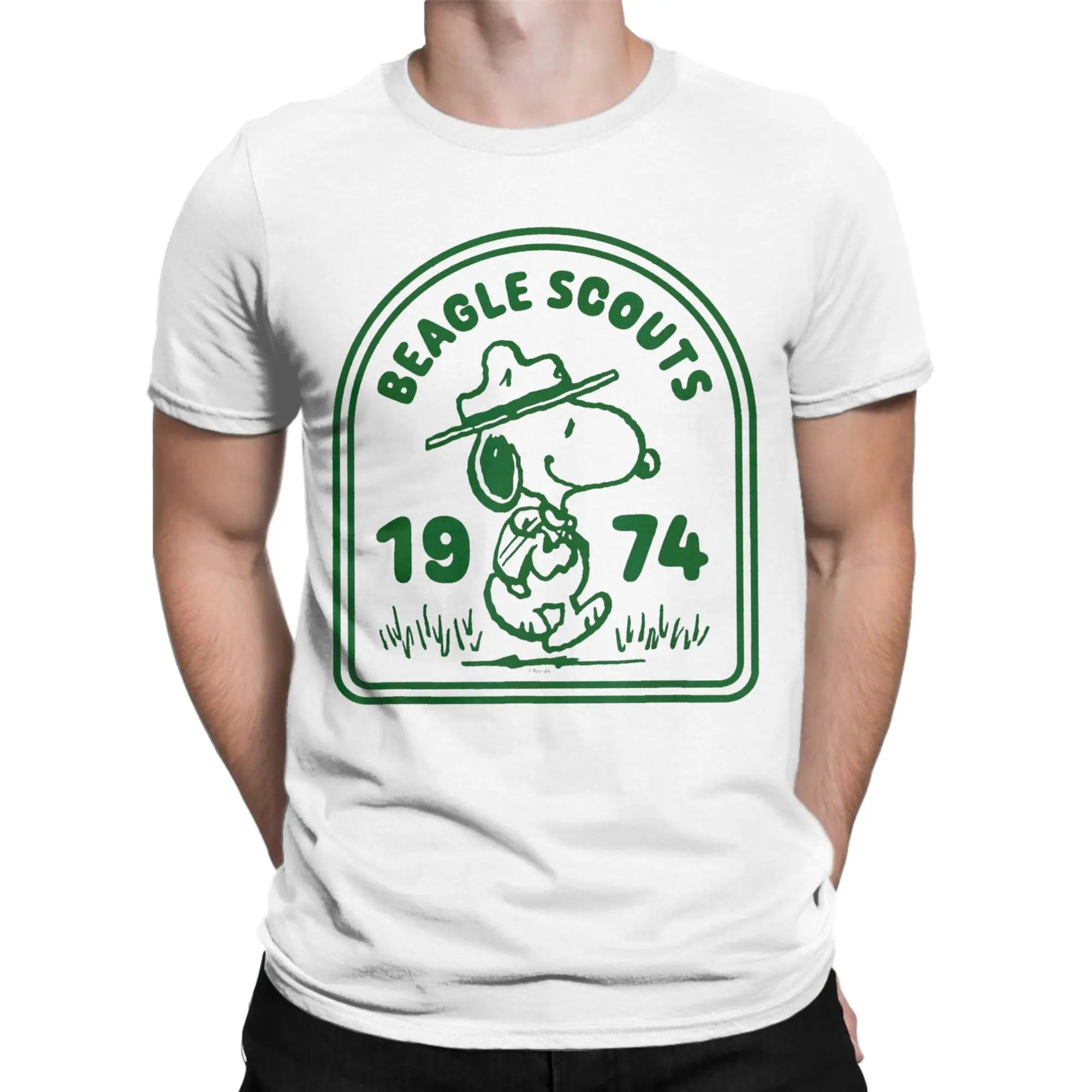 Print Snoopy Since 1958  T Shirt Cotton Short Sleeve  Round Neck