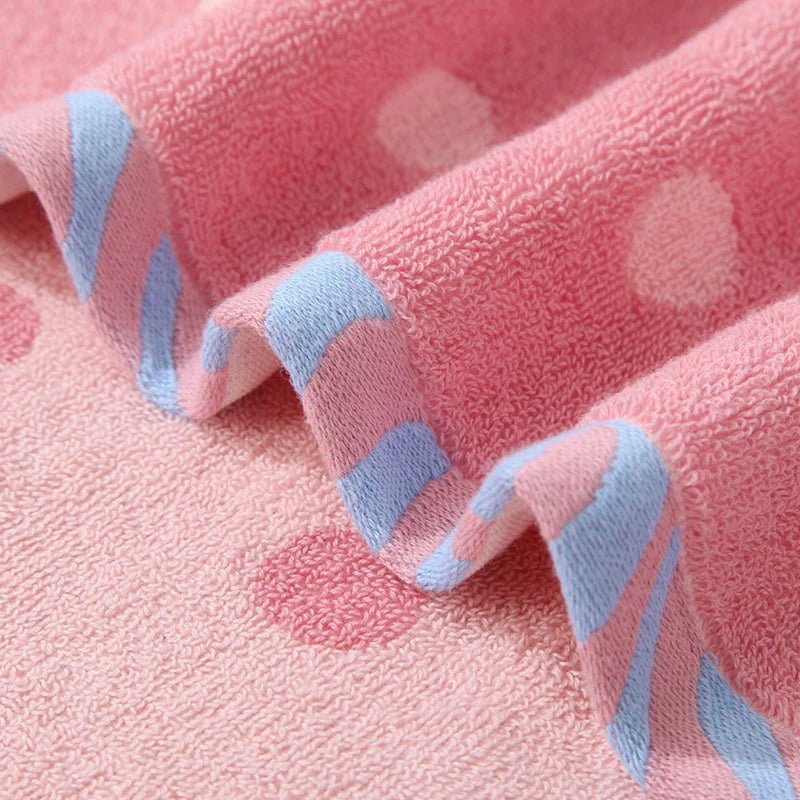 Oversized Cartoon Children's Bath Towel Pure Cotton Thickened Absorbent Lint-Free for Swimming Pink Blue Cyan