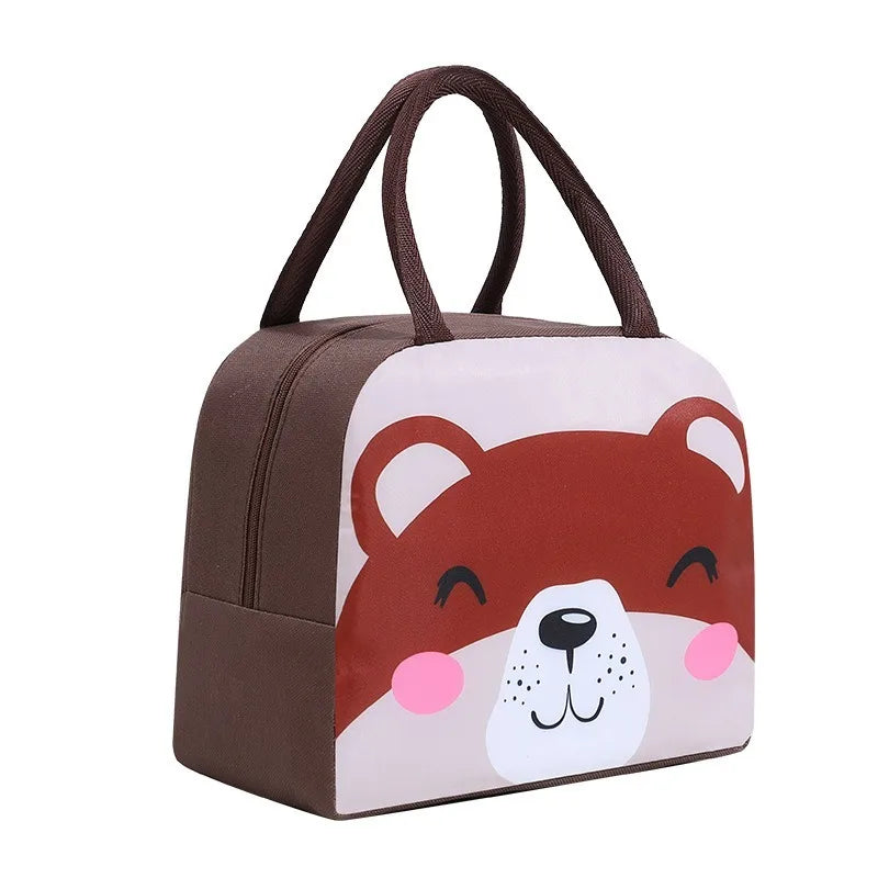 Lunch Bag Cute Cartoon Animal Lunch Box Large Capacity Thermal Cooler Bag