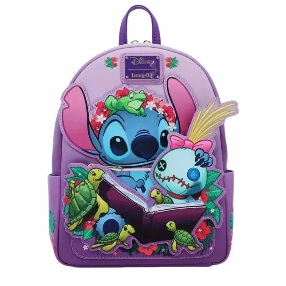 Loungefly backpacks, several varieties